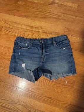 GAP Distressed Medium Blue Denim Cutoff Shorts